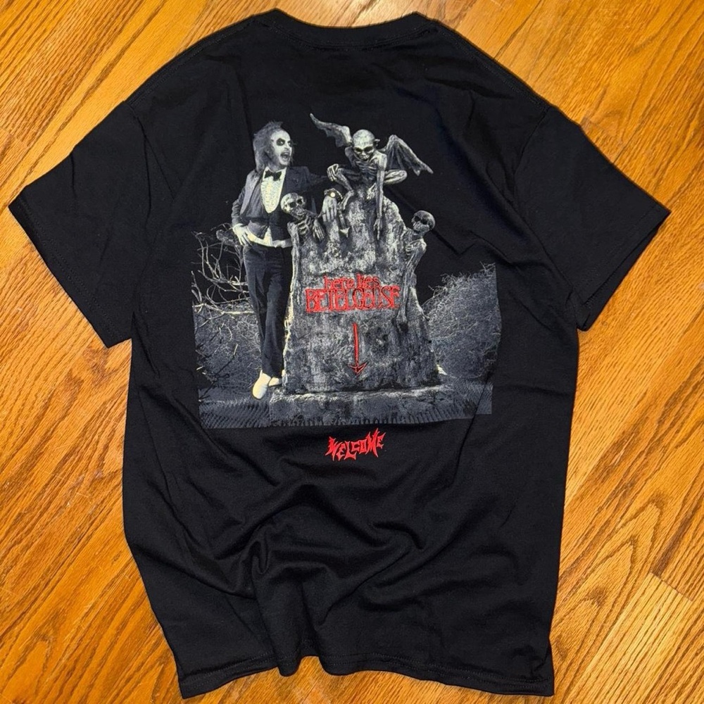 Welcome Skateboards Beetlejuice black graphic tee Medium